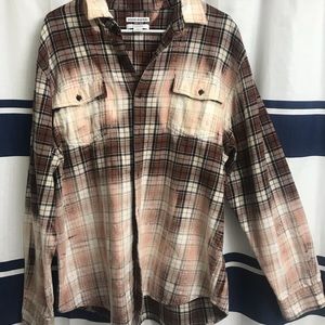 Brand new bleached Amazon essential flannel shirt X-Large unisex